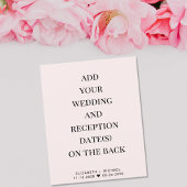 Einfache Einladung zur Hochzeitsempfehlung in Rosa