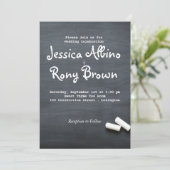 Einfache Einladung zur Hochzeitsfeier (Stehend Vorderseite)