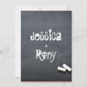 Einfache Einladung zur Hochzeitsfeier (Rückseite)