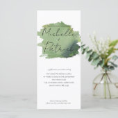 Einfache Einladung zur Hochzeitsfeier (Stehend Vorderseite)