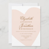 Einfache Einladung zur Hochzeitsfeier (Vorderseite)