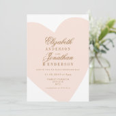 Einfache Einladung zur Hochzeitsfeier (Stehend Vorderseite)