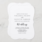 Einfache Einladung zur Hochzeitsfeier der klassisc (Vorne/Hinten)