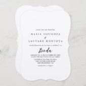 Einfache Einladung zur Hochzeitsfeier der klassisc (Vorne/Hinten)