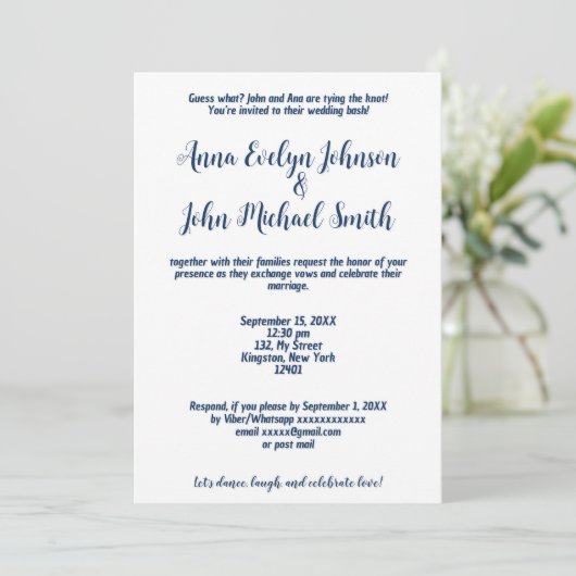 Einfache Einladung zur Jagd (Stehend Vorderseite)