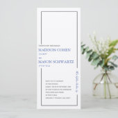 Einfache Einladung zur jüdischen Hochzeit an der G (Stehend Vorderseite)