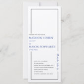 Einfache Einladung zur jüdischen Hochzeit an der G (Vorderseite)