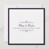 Einfache Einladung zur klassischen Schwarz-Lila Ho (Vorderseite)