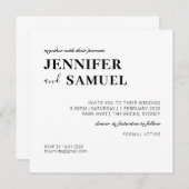 Einfache Einladung zur klassischen Schwarz-Weiß-Ho (Vorne/Hinten)