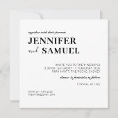 Einfache Einladung zur klassischen Schwarz-Weiß-Ho (Vorderseite)