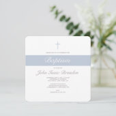 Einfache Einladung zur Taufe der Eleganz - Boys (Stehend Vorderseite)