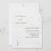 Einfache Einladung zur White Wedding (Vorderseite)