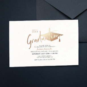 Einfache Einladungen für eine minimale Graduierung Flyer
