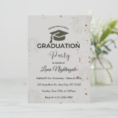 Einfache Einladungen für eine moderne Graduierungs (Stehend Vorderseite)