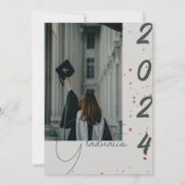 Einfache Einladungen für eine moderne Graduierungs (Rückseite)