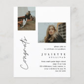 Einfache Einladungen für Foto mit Skripten (Rückseite)