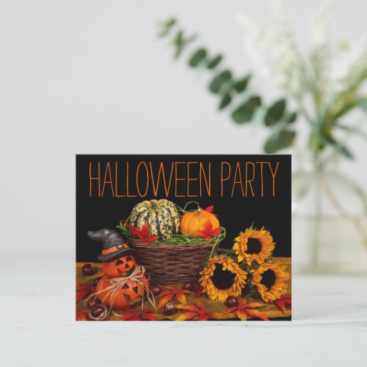 Einfache Einladungen für Halloween-Party (Stehend Vorderseite)