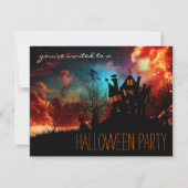 Einfache Einladungen für Halloween-Partys oder Erw (Vorderseite)