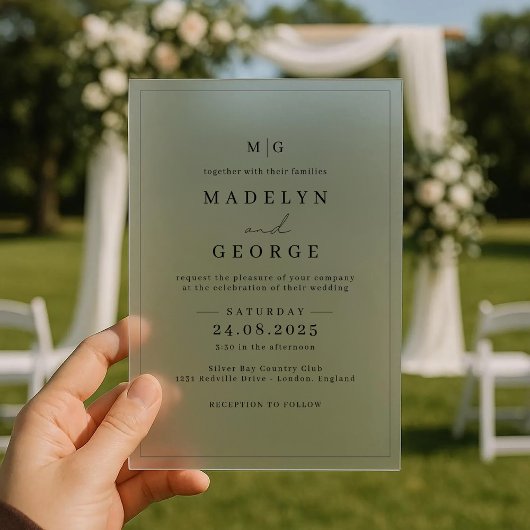 Einfache Einladungen für Hochzeiten Minimalistisch