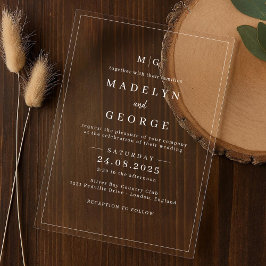 Einfache Einladungen für Hochzeiten Minimalistisch