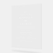 Einfache Einladungen für Hochzeiten Minimalistisch Acrylschild (Winkel)