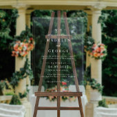 Einfache Einladungen für Hochzeiten Minimalistisch Acrylschild