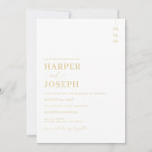 Einfache Einladungen für Hochzeiten mit QR-Code (Vorderseite)