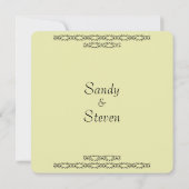 Einfache Einladungen für Hochzeiten mit sehr leich (Rückseite)