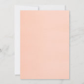 Einfache Einladungen für Hochzeiten von Korallen (Rückseite)