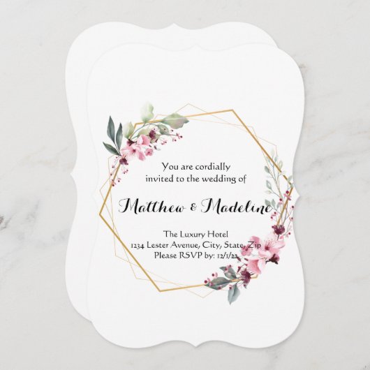 Einfache Einladungen für Hochzeitsfeiern ohne Aufs (Vorne/Hinten)