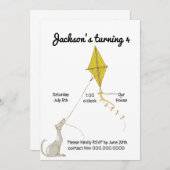 Einfache Einladungen für Kinder zum Geburtstag (Vorne/Hinten)