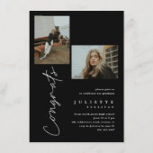 Einfache Einladungen für moderne Skripte zum Foto (Rückseite)