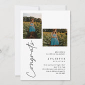 Einfache Einladungen für moderne Skripte zum Foto (Rückseite)