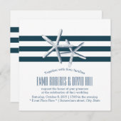 Einfache Einladungen für Nautical Starfish (Vorne/Hinten)