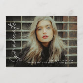 Einfache Einladungen für Skript 4 Foto Graduation (Vorderseite)