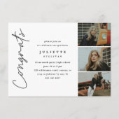 Einfache Einladungen für Skript 4 Foto Graduation (Rückseite)