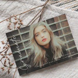 Einfache Einladungen für Skript 4 Foto Graduation