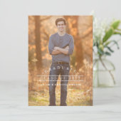 Einfache Einladungen | Klasse 2017 (Stehend Vorderseite)