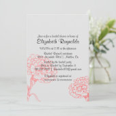 Einfache Einladungen mit Red & Black Bridal Dusche (Stehend Vorderseite)