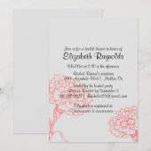 Einfache Einladungen mit Red & Black Bridal Dusche (Vorne/Hinten)