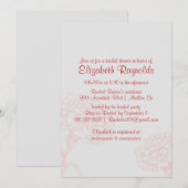 Einfache Einladungen mit Red Bridal-Dusche (Vorne/Hinten)