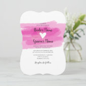 Einfache Einladungen zu Paint Strokes & Heart Wedd (Stehend Vorderseite)