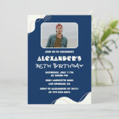 Einfache Einladungen zum 38. Geburtstag Männer Fot (Stehend Vorderseite)