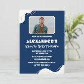 Einfache Einladungen zum 42. Geburtstag Männer Fot (Stehend Vorderseite)