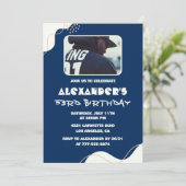 Einfache Einladungen zum 53. Geburtstag Männer Fot (Stehend Vorderseite)