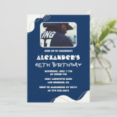 Einfache Einladungen zum 68. Geburtstag Männer Fot (Stehend Vorderseite)