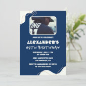 Einfache Einladungen zum 69. Geburtstag Männer Fot (Stehend Vorderseite)