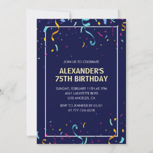 Einfache Einladungen zum 75. Geburtstag Männer Con