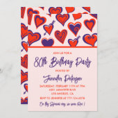 Einfache Einladungen zum 80. Geburtstag Glam Niedl (Vorne/Hinten)