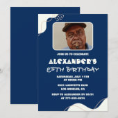 Einfache Einladungen zum 85. Geburtstag Männer Fot (Vorne/Hinten)